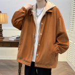 Kevad- ja s&uuml;gishooaeg Retromantel meeste noorte avar t&ouml;&ouml;&uuml;likond Flip Collar jakk, meeste M must