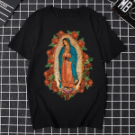 Guadalupe'i Jumalaema Neitsi Maarja Madonna Religioosne Graafiline T-s&auml;rk Suvine naiste l&uuml;hikeste varrukatega O-kaelusega Unisex T-s&auml;rk Uus L