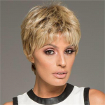 L&uuml;hike lokkis parukas naistele Pruunid blondid parukad Naiste s&uuml;nteetilised juuksed igap&auml;evane Cosplay parukas tukkidega Kuumakindel kiust parukas hele