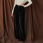 Elegantsed soliidsed sametist naiste p&uuml;ksid Prantsuse stiilis soojad paksendatud laia s&auml;&auml;rega p&uuml;ksid naistele Mood k&otilde;rge v&ouml;&ouml;kohaga p&uuml;ksid 30150 S must