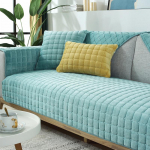 Pehmed diivanikatted Diivanipadi universaalne libisemiskindel Four Seasons Talvine diivanipadja kate 90x240cm j&auml;rveroheline v&auml;rv