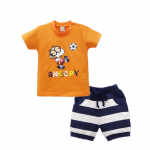 Lastele beebipoisile t&uuml;drukule 2 tk. l&uuml;hikeste varrukatega p&uuml;kste T-s&auml;rgi &uuml;likond, suvine multifilmi puuvillased komplektid 18M