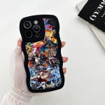 Cartoon Soft Wave Shape telefoni&uuml;mbris Realme C53 C55 Redmi Note 12 Note 11 Pro jaoks Samsung S23 Ultra A53 A52 Vivo V23e Y35 Y02 IPhone Tecno Spark Cover Infinix Hot 30 Play