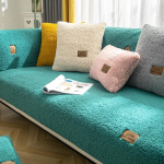 Paksendatud villane sametdiivani kate Talvine soe elutoa diivan seljatugi k&auml;etugi padi pehme libisemiskindel tolmukindel dekoratiivne kate 70x210cm 1pcs roheline