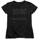 AC DC Back in Rock N Roll Music Band Ladies Unisex T-s&auml;rk S