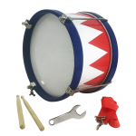 8-tolline metallist trummikomplekt Puidust trummel koos rihmade trummipulkadega