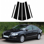 6 tk l&auml;ikivmust autokleebised autole Volkswagen Passat B6 2006-2010 B7 2011-2015 akna trimmikate BC veeru riba samba postid