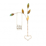 Rooted in Love Swing skulptuur rippuv seinakaunistus Roostekindel korrosioonikindel romantiline k&auml;sitsi valmistatud metallist seinaornament A
