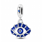 100% 925 Sterling h&otilde;bedast Firefly v&otilde;lusid Evil Eye &otilde;hupall Sinised amuletid FitUus originaal k&auml;ev&otilde;ru DIY ehete valmistamine