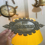 Elegance in Every Breath K&auml;sit&ouml;&ouml;na valmistatud suitsetamiskeelu plaat 24,13 cm