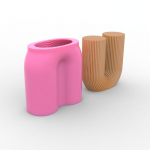 Juugendstiilis geomeetriline vikerkaarekujuline kaarekujuline k&uuml;&uuml;nla silikoonvorm DIY kodu kipsist 3D k&auml;sitsi valmistatud l&otilde;hnak&uuml;&uuml;nla sojavahast vormi valmistamine 01