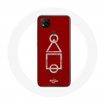Xiaomi Redmi 9C &uuml;mbris Squid Game logo s&uuml;mbolid ring ruut kolmnurk Punane taust