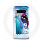 &Uuml;mbris Samsung Galaxy S10 Plus Frozen Elsa Anna Olafi jaoks