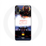 &Uuml;mbris Samsung Galaxy A02 Formula 1 Max Verstappen F1 Driveri jaoks, must punane ja kollane
