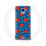 &Uuml;mbris Samsung Galaxy A8 2018 BTS Bangtan Boys BT21 TATA de V sinise taustaga