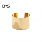 Naiste k&auml;ev&otilde;ru Liialdatud vintage punk Boho sile roostevabast metallist reguleeritav avatav mansett k&auml;ev&otilde;ru lai randme ehted Short kuldne