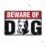 Retro Vintage Hoiduge koerahoiatuse eest Vintage plekksildid Ettevaatust Metallplaadist Metallist plakatitahvel Club Home Pubi baari seinakaunistusega 20x30cm