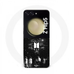 Coque Samsung Galaxy Z Flip5 bts signature nuit etoil&eacute;