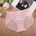 Keskmise v&ouml;&ouml;kohaga seksikas v&otilde;rgutav l&auml;bipaistva v&otilde;rgust alusp&uuml;ksid, tikandid, naiste aluspesu, &otilde;mblusteta pitsp&uuml;ksid M valge