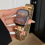 Leopard Print naiste rihm iWatchi jaoks 46 mm 38 mm 42 mm 41 mm Apple Watchi seeria jaoks 10 9 8 Ultra 2 49 mm SE 7 6 40 mm 44 mm 45 mm roostevabast terasest k&auml;ev&otilde;ru 42MM 44MM 45MM