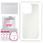 apgo MATTE Protective Skin Sticker for the back compatible with Apple iPhone 15 Pro, Wrap Film, Hydrogel Film, Flexible, Soft TPU with positioning lay