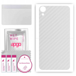 apgo Protective Skin Sticker for the back compatible with HTC Desire 820, Wrap Film, Foil, Vinyl - Pattern Transparent Carbon