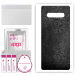 apgo Protective Skin Sticker for the back compatible with Black Shark 4S Gundam, Wrap Film, Foil, Vinyl - Pattern Black Leather