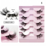 3D naaritsa poolnurksed ripsmed kunstlikud looduslikud kunstripsmed paksud 5 paari UK