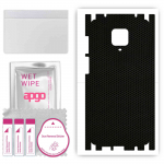 apgo kaitsev nahakleebis tagak&uuml;ljele ja k&uuml;lgedele, mis &uuml;hildub Xiaomi Redmi Note 9 Pro-ga, t&auml;is&uuml;mbriskilega, fooliumiga, vin&uuml;&uuml;liga &ndash; mustrimaatriks