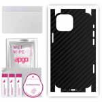 apgo kaitsev nahakleebis tagak&uuml;ljele ja k&uuml;lgedele, mis &uuml;hildub Apple iPhone 13 miniga, t&auml;iskile, foolium, vin&uuml;&uuml;l &ndash; mustriga s&uuml;simusta