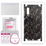 apgo Protective Skin Sticker for the back+sides compatible with Huawei P30, Full Wrap Film, Foil, Vinyl - Pattern Carbon Black Pixel