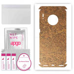 apgo Protective Skin Sticker for the back+sides compatible with Huawei Mate 30 Pro 5G, Full Wrap Film, Foil, Vinyl - Pattern Rusty Copper