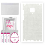 apgo Protective Skin Sticker for the back+sides compatible with Xiaomi Redmi Note 9 Pro Max, Full Wrap Film, Foil, Vinyl - Pattern White Fabric