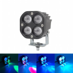 Ultra Strong RGB Led Work Light 3INCH 40W 4000Lm Spot Light Pods 4D Lens Driving Fog Lamp 4x4 off road led lights for visuals 1 piece