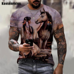Indiaanlaste 3D T-s&auml;rk Unisex suvemood vabaaja O-kaelusega l&uuml;hikeste varrukatega India kultuuriprint Meeste T-s&auml;rk vabaaja paaride topid XS