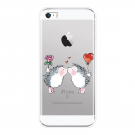 TPU tagakaas Apple iPhone 4 4S 5 5C 5S SE Kawaii siil-s&uuml;damekujuline armas lilleline pehme silikoonist telefoni&uuml;mbris iPhone 4 5 S-le iPhone 4