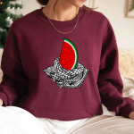 See ei ole arbuusi dressipluus Peace and Love Hoodie Naljakas arbuusi dressipluusid Unisex t&auml;navar&otilde;ivad pulloverid L burgundiapunane
