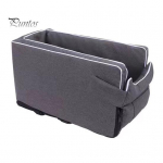 Car Pet Nest V&auml;ikese koera autoistme keskkonsool veekindel k&otilde;rgvoodi turvaline kaasaskantav koera autohoidik koos reguleeritavate rihmadega kassidele koertele tumehall v&auml;rv