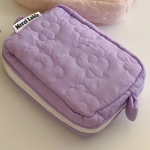 Naiste Square Candy Color Pehmed kosmeetikakotid Tualetttarbed Huulepulk Meik Korraldaja S&auml;ilituskotid Reisi kaasaskantavad pesuk&auml;ekotid 10x15x5cM lilla