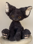40 cm armas must Devon Rex pl&uuml;&uuml;sis m&auml;nguasi Elutruu topisega loomad Kassi kohev pehme nukk Lastele M&auml;nguasjad S&uuml;nnip&auml;evakingitus lastele 40cm