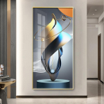 Abstraktne luksuslik kuldne l&otilde;uendimaal Rikas puuvalgus seinakunst Hirve plakatid ja v&auml;ljatr&uuml;kid elutoa veranda koridori sisekujunduseks 20x40cm Unframed