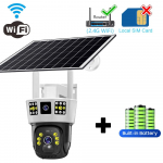 4G SIM-kaardi Wifi 12MP P&auml;ikesetoitega Kaamera 6K V&auml;li-IP Traadita Koduturvalisus CCTV J&auml;relevalve PTZ &Ouml;&ouml;n&auml;gemine PIR Inimese Tuvastus WiFi Cam