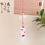 Kellam&auml;ng Klaas S-stiilis Kuldkala aed Rippuv &otilde;ueskaunistusega ripats Furin Dekoratiivne kaladekoratsioon B