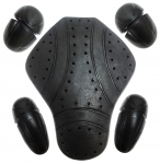 Mootorratta jope armor siset&uuml;kid kummist padjad seljale &otilde;lale k&uuml;&uuml;narnukile p&otilde;lvele CE - 1621 must