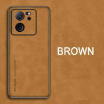 Xiaomi13t Luxury Vintage lambanahast &uuml;mbris Xiaomi Mi 13t Pro 13 Lite T 5g 2023 Men Retro tagakaas Mi13t 13tpro jaoks For Mi 11 pruun