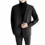 Stiil Lahtised N&ouml;&ouml;bid K&otilde;ik-&uuml;hte sobivad Lihtne Kraeta Stiilne Meeste Bleiser Vabaaja Pikak&auml;elised &Uuml;likonnad Topid Suur Suurus XXXL must