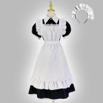 3tk komplektid Anime neiu Cosplay kleit Traditsiooniline neiu pikk seelik neiu riietus Briti &uuml;lemteenri kleit Jaapani vormiriietus armsad uhked peokleidid 5XL black