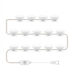 LED vanity peegli lambipirni peegli esivalgusti USB meigivalgusti kolmev&auml;rviline h&auml;mardav peegli tuli 14 Bulbs