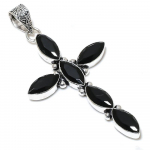 Black Spinel Gemstone Handmade 925 Sterling Silver Jewelry Pendant 3.07 y1g67