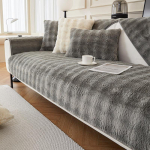 Jerking Cat Sense Rabbit pl&uuml;&uuml;sist diivanipadi elutoa diivan paksendatud soe diivani kate libisemiskindlast seljatoest riidest r&auml;tik 70x70cm 1pcs roosa